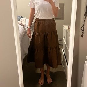 Burnt Orange Midi Skirt